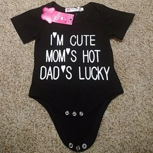 Black infant onesie